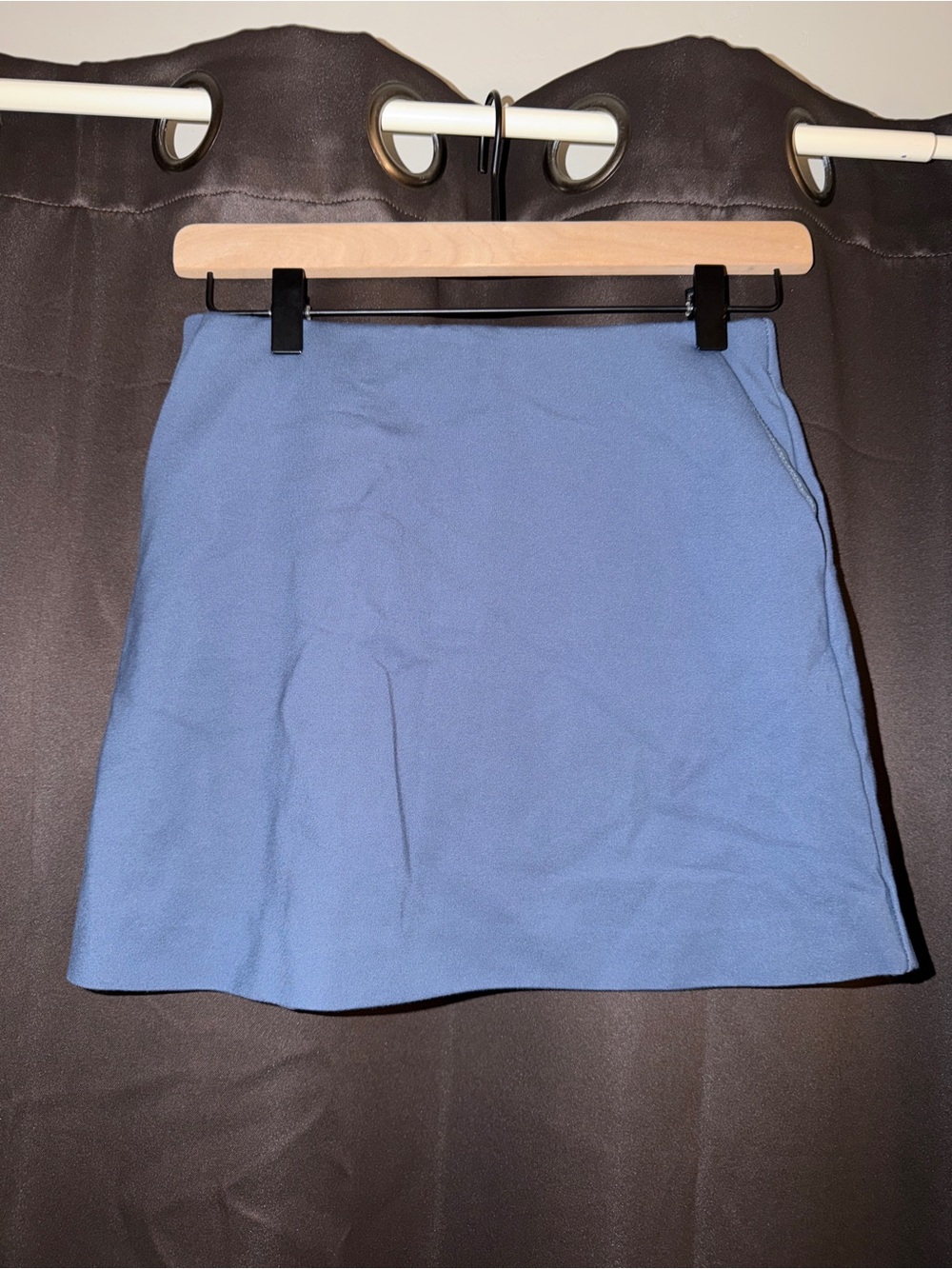 OGL Sky Blue A-Line Mini Skirt
